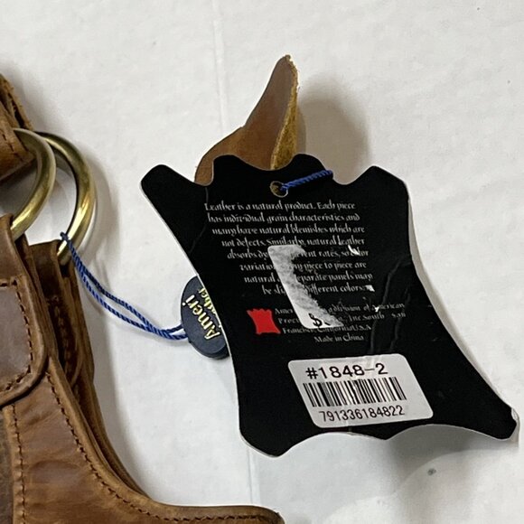 AmeriLeather Judelle Universal Leather Brown Satchel Bag Zipper Expandable - Picture 4 of 12